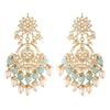 Позолоченные традиционные серьги ручной работы с жемчугом Кундан и бисером Чандбали для женщин/девочек