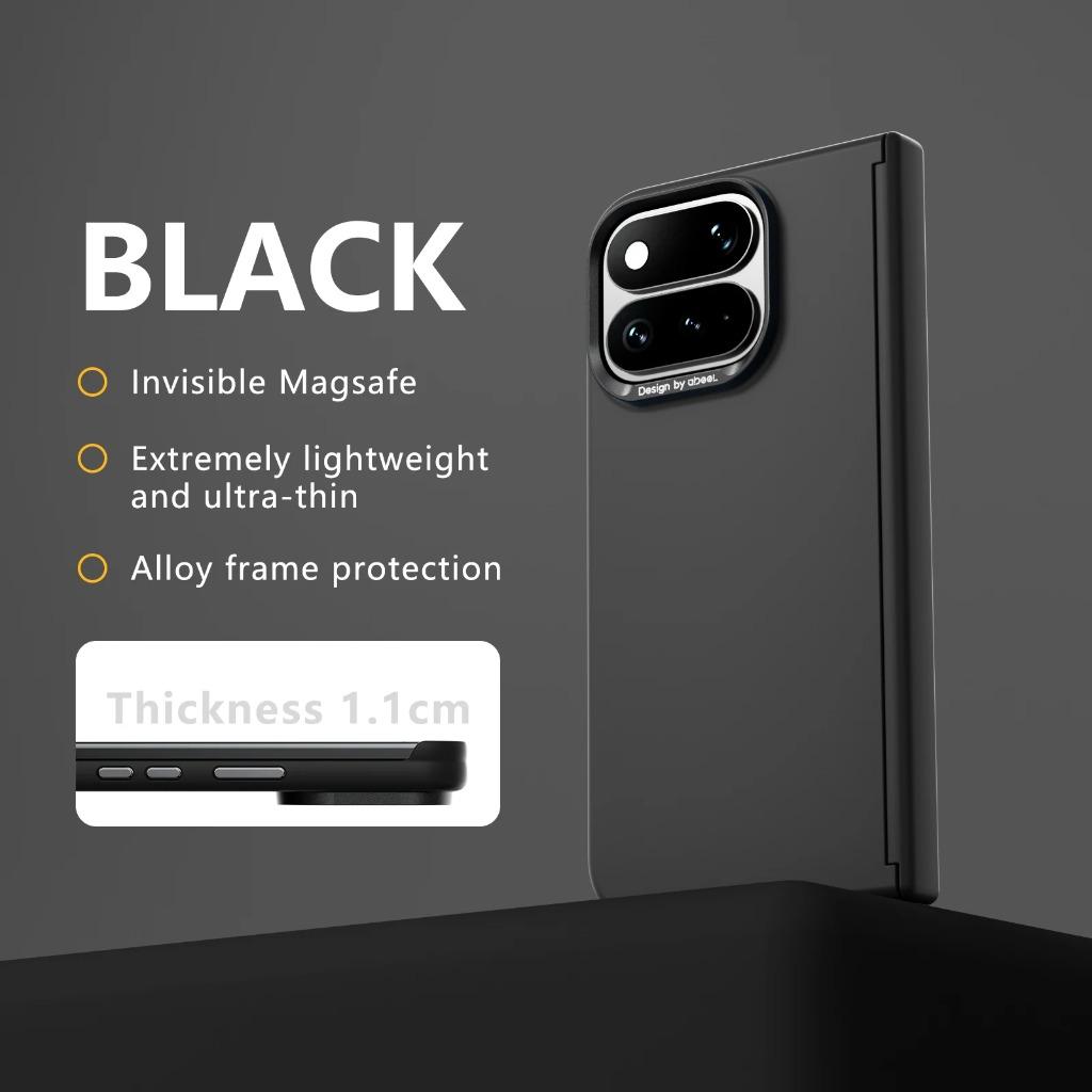 Plain Color Skin Feel Hinge Protection Phone Case for Google Pixel 11 Pro Fold for Magsafe Magnetic Wireless Charging Back Cover