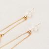 Directly supplied freshwater pearl long beaded earrings, versatile and fashionable silver needle earrings for women