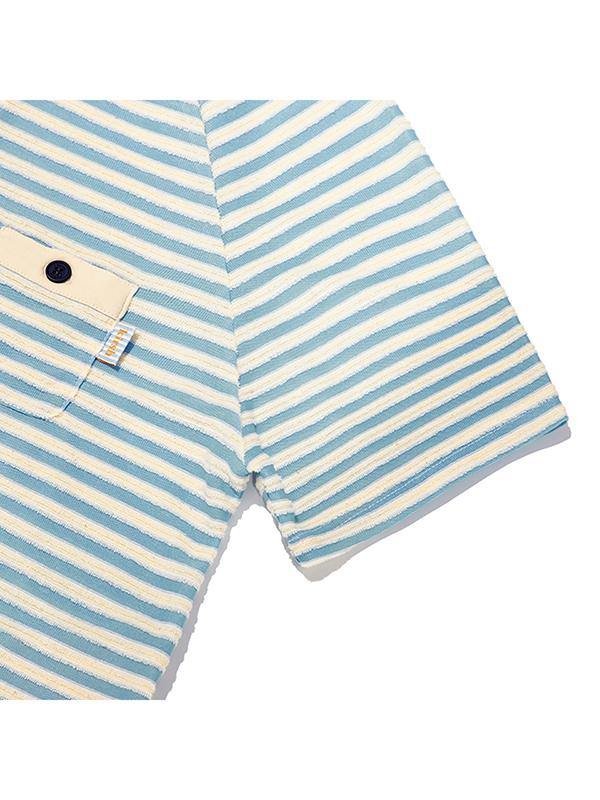Kirsh Striped Terry Dress [Sky]