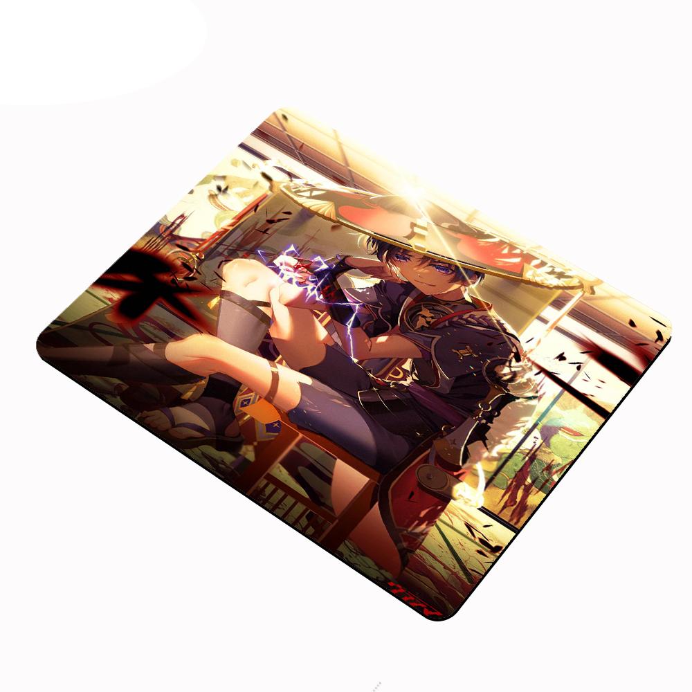 Cheapest Small Mouse Pad Genshin Impact Mouse Mat Scaramouche Desk Mats Kawaii Gaming Accessories Gamer Pad for Computer Mouse