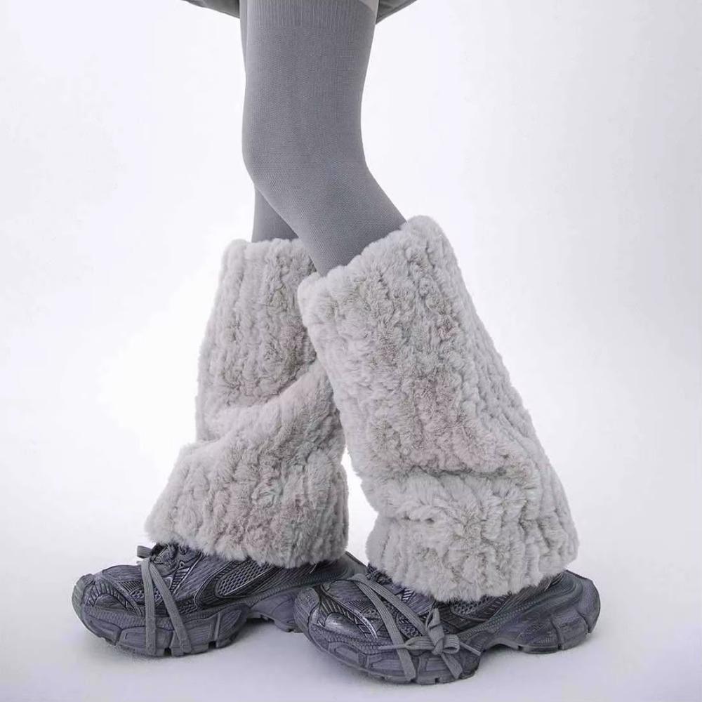 Y2k Boot Socks Furry Leg Warmers Fashion Ankle Warmer  Women Girls