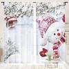 2 шт., шторы с изображением рождественского снеговика - 30% затемнения - подходят для гостиной, спальни, кухни, украшения дома