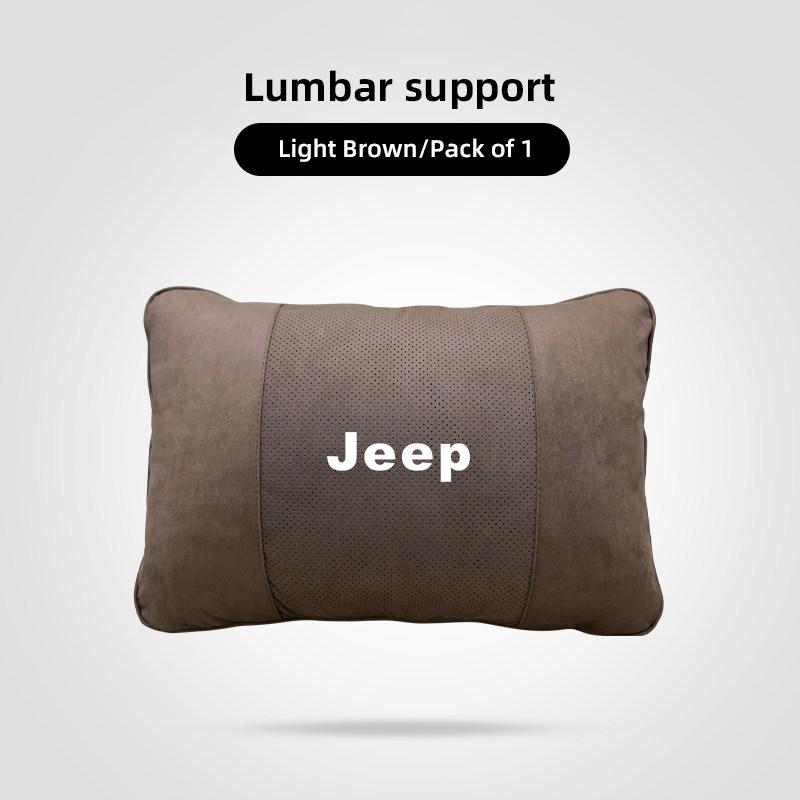 Car Logo Car Neck Pillow & Back Support Cushion Comfortable For Jeep Wrangler JK Gladiator Renegade Grand Cherokee Valve Stem LVCZN1