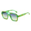 Cool Square Sunglasses Retro Anti-UV Double Bridge Eyewear