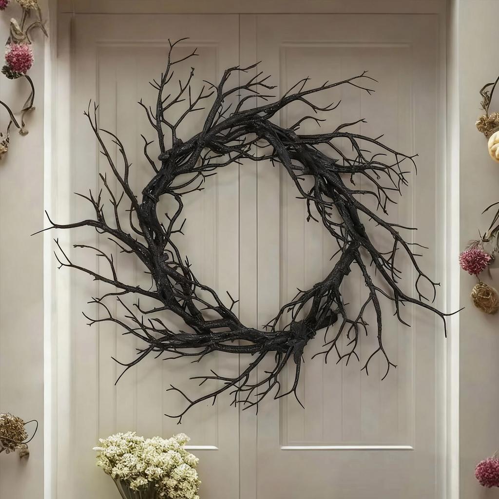 Хэллоуин Украшение Венок Светящиеся Аксессуары Украшения Жуткая Вечеринка Со Светящейся Гирляндой Для Стены Входной Двери