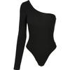 Body Femme - Urban Classics - Asymétrique - Coton Biologique - Noir - Manches Longues