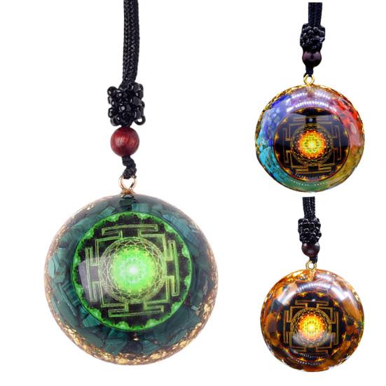 Ожерелье с подвеской из натурального малахитового кристалла, кулон с рейки, духовная исцеляющая энергия, ювелирные изделия, подвеска из священного камня для женщин