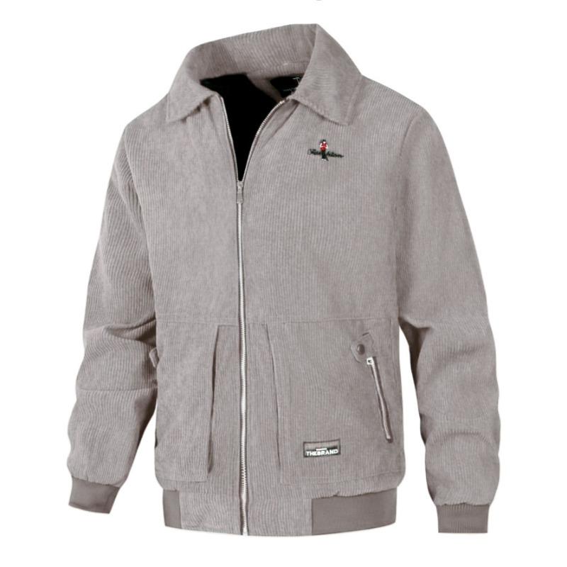 Мужская флисовая утолщенная свободная куртка с хлопковой подкладкой на осень и зиму, куртка-бомбер, теплая бейсбольная майка