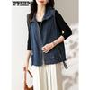 Fashion Denim Vest for Women In Spring Loose Plus Size Slimming Casual Short Vest Jacket