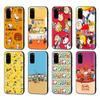 SM15 Snoopy Friend Black Sofe Case for Samsung Note 20 Lite S24 Ultra S23 A03 A05 A06 A11 A71 A15 A16 A13 A24 A25 A33 A52 A53 A50 M55 M35 Plus