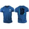 3D-печать Strongman Beast Blue - спортивная футболка из высококачественного хлопка, повседневная мужская футболка с короткими рукавами Muscle Man Tough Guy