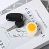 Gift Funny Boiled Egg Keychain Exquisite Fashion Simulation Food Keyring Luxury Bag Hanging Pendant