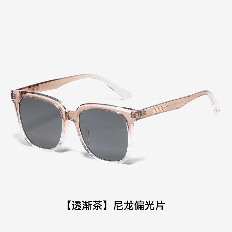 Fashionable large-frame sunglasses for women, face-slimming nylon polarized sun glasses, UV protection, new trendy style