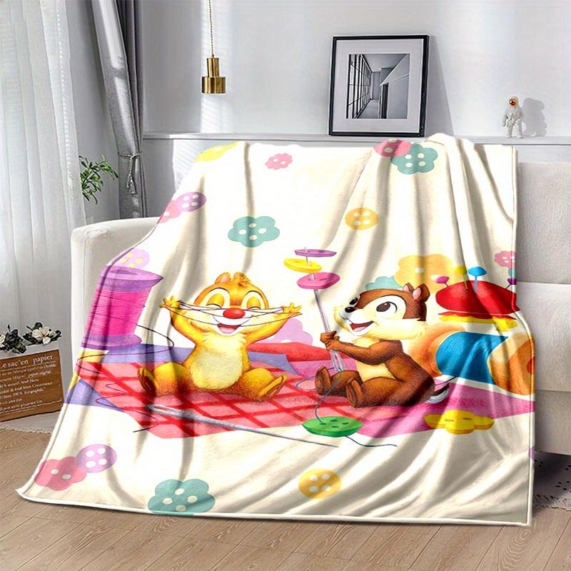 1 шт., Плед Disney Чип и Дейл, Милый Мультяшный Животный, Декоративные Пледы для Друзей, Домашний Декор, Чехол на Диван, Путешествия, Кемпинг, Автомобиль