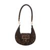 Chic Pu Leather Crescent Handbag With Leopard Print For Trendy Women Everyday Use