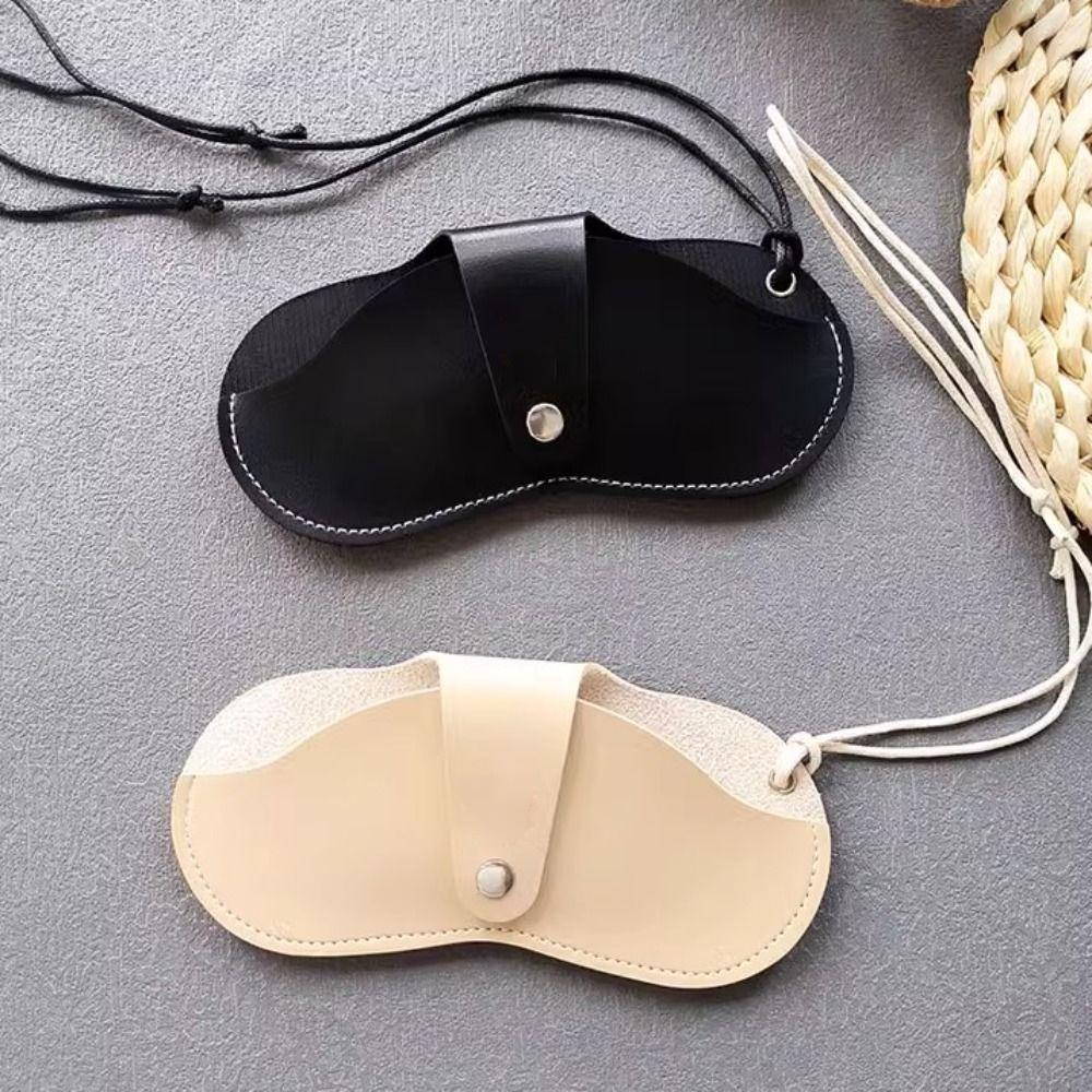 Halter Sunglasses Storage Clip Pu Leather Eyeglasses Case Fashion Glasses Storage Bag  Female