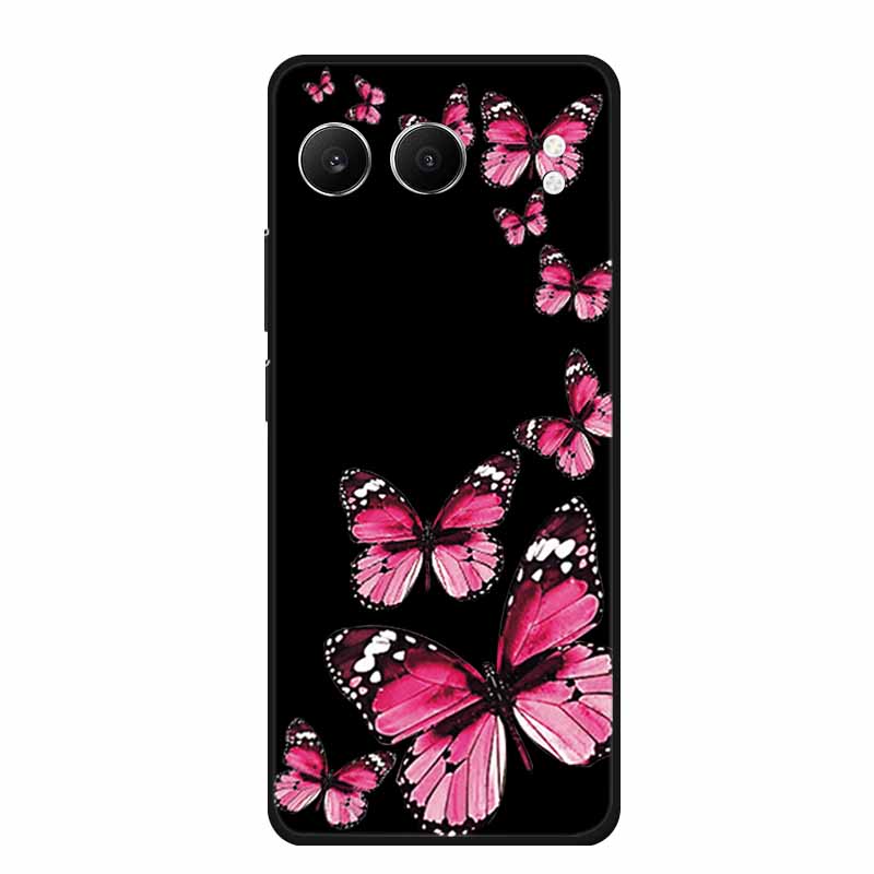 Для OnePlus Nord 4 Задняя крышка Чехол Милый Мультяшный Кот Черный Силикон Мягкие Чехлы для Телефона Для OnePlus Nord 4 Чехол Nord4 6.74" Capa Сумка