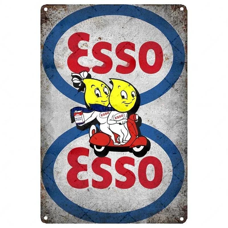 Mike86 ESSO Тигр PIN UP Винтажные Металлические Жестяные Таблички Мужская Пещера Магазин Масла Постеры Декорация LTA