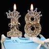 Свечи с цифрами на день рождения в виде золотой короны - Креативные украшения для торта на вечеринку