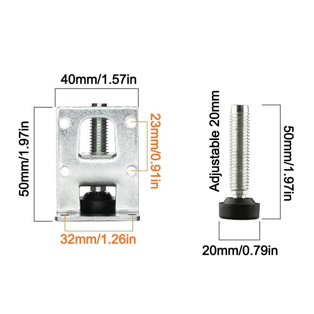 НОВАЯ Регулируемая ножка для выравнивания мебели Противоскользящая из цинкового сплава Выравниватель для стола Ножки Сверхмощный Регулятор высоты мебели Мебель