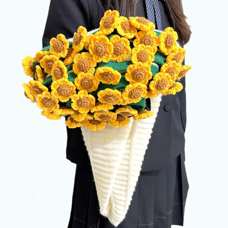 Сделай сам Вязаный крючком плед Готовые изделия Вязаный букет цветов Пледы Ручной работы Вязаный диванный плед для домашнего декора Подарок