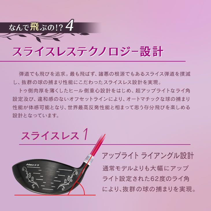 Драйвер Dyna Golf Ultra High Repulsion Dynamics Femina Prestige с шафтом Premier Light Lady, 13,5° L, и грипом Golf Pride 25 г