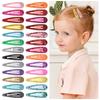 24PCS Water Droplet Type BB Hair Clip Oil Droplet Cat Eye Bangs Barrette Random 24 Color DIY Color Headwear