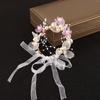 1PC Photo Props Pearl Beads Hand Flower Party Bracelet Wrist Flowers Wedding Accessories