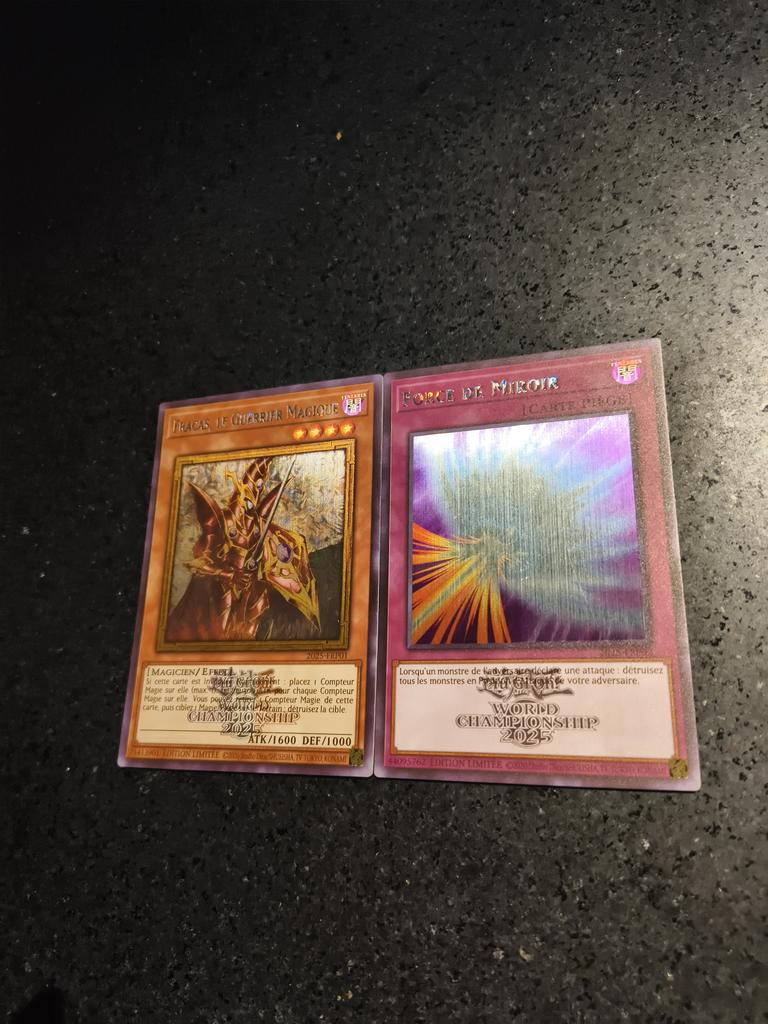 2 шт./комплект Yu-gi-oh! 2025 Wcs Самоконтроль Сбор подписей Коллекционная карточка с блестками Аниме Мультфильм Рождественский подарок