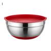 Миска для смешивания с крышкой Большая емкость Нескользящее дно Полированная поверхность Легко чистящаяся салатница Кухонный органайзер для хранения продуктов