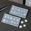 1PCS 3D Embossed Soft Stamping Plate Reusable DIY Gel Stencils for Christmas Carving Winter Snowflake Silicone Nail Art Mold