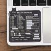 Mac OS Справочная клавиатура Наклейка с компьютерными сочетаниями клавиш Клейкие Съемные наклейки для быстрой справки Руководство по клавиатуре Черный
