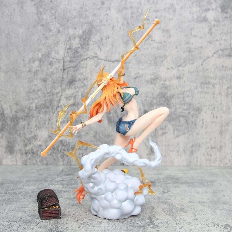 Новая фигурка-модель One Piece, чехол для ПК, персонаж, мультяшная Нами в шортах, аниме-мерч, 2D-тематика, подарочная коробка к празднику