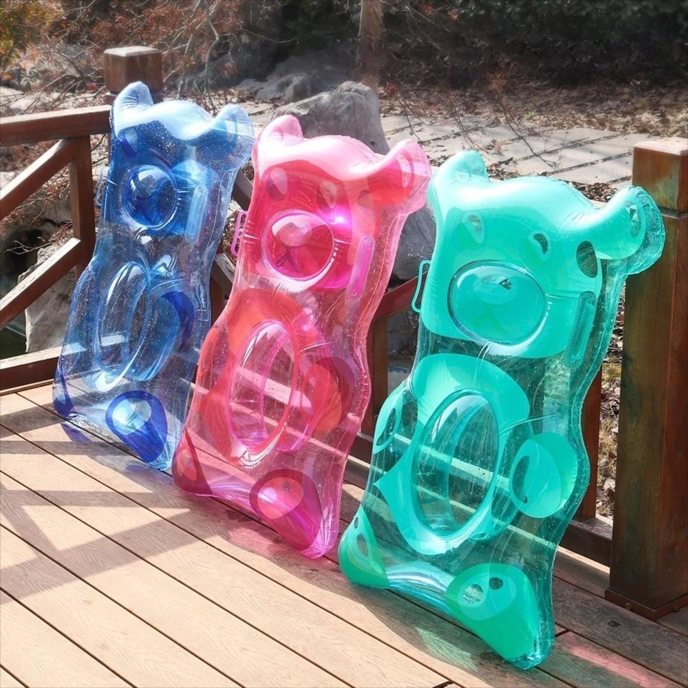 PVC Inflatable Pool Float Bear Shaped Portable Floating Board Inflatable Surf Board Summer Beach