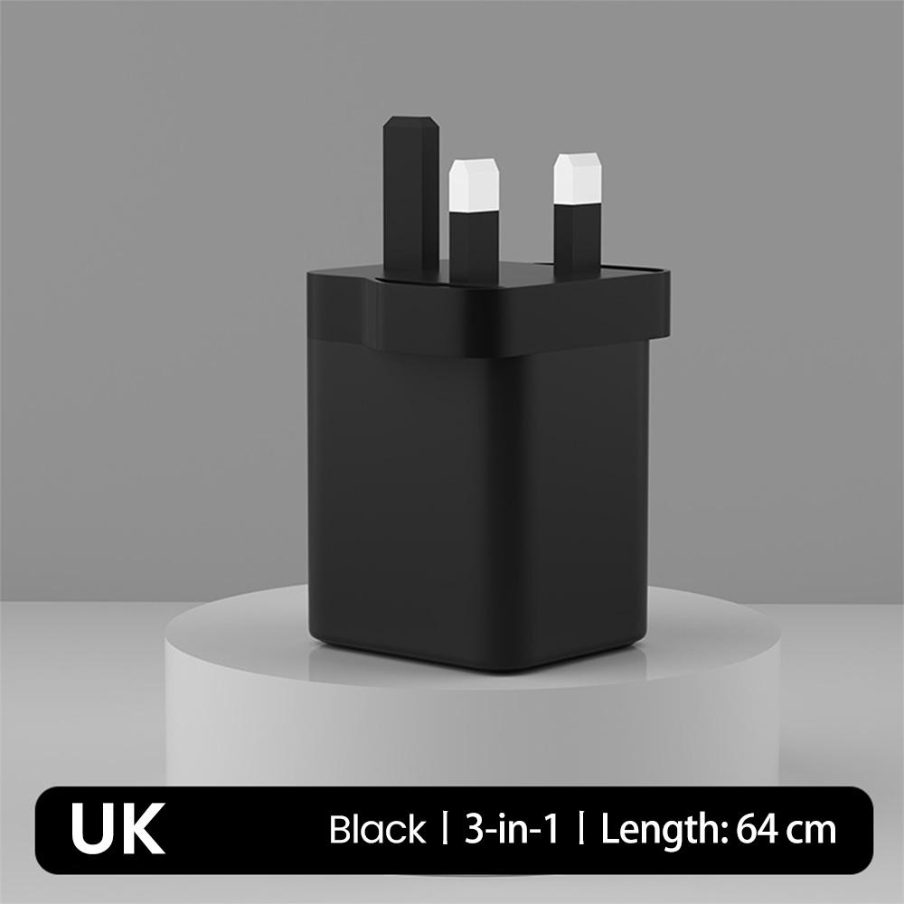 Elough 3-в-1 USB Быстрозарядная головка Нитрид галлия Type-C Телескопический кабель Зарядная головка Для iPhone Huawei
