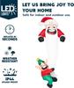 Joyfy 6 FT Christmas Inflatables Outdoor Hanging Elf Dragging Santa Beard with LEDs for Xmas Decor Yard Garden Holiday Party