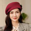 Top Grade 100% Australia Wool Irregular Beret Mother Gift Lady Party Formal Fedora Chic Felt Cloche Hat Woman Top Cap