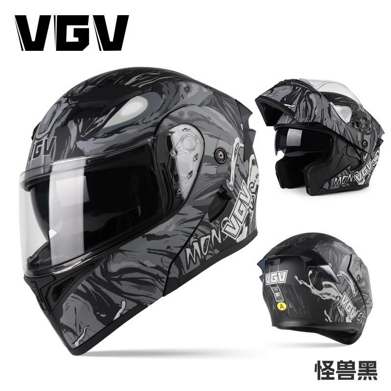 Full Face Motorcycle Helmet Flip-Up Modular Dual Lens DOT CCC Certified All Season Adult Unisex ABS