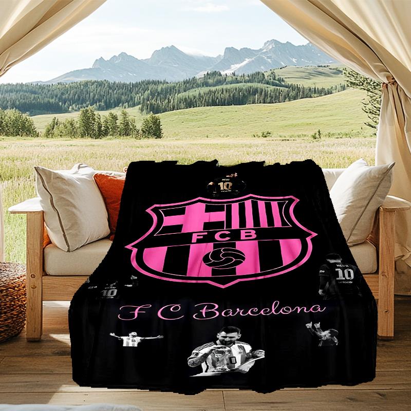 1PC F-C-B Football art Printed Soft Flannel Blanket Throw for Adult Bedroom Living Room Sofa Camping Travel Fan gifts Christmas Gifts
