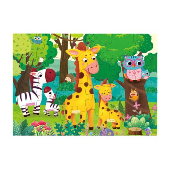 24/48/60Pcs/Set Cartoon Jigsaw Puzzle Toy Animal Vehicle Dinosaur Preschool Leaning Puzzle Game Toddlers Boys Girls Educational Floor Puzzle Toy