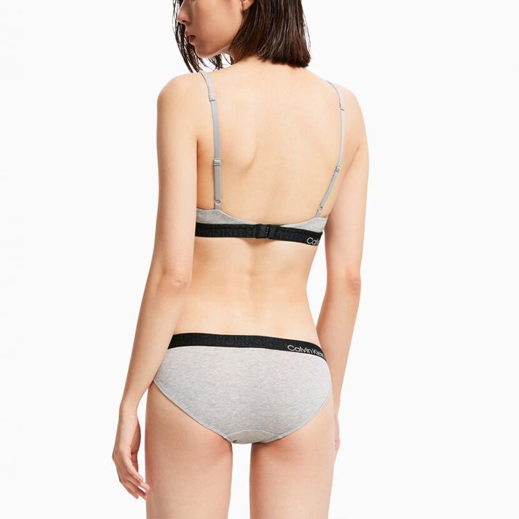 Calvin Klein Удобный тонкий бюстгальтер без косточек Женское нижнее белье Серый QF6624AD-PGK