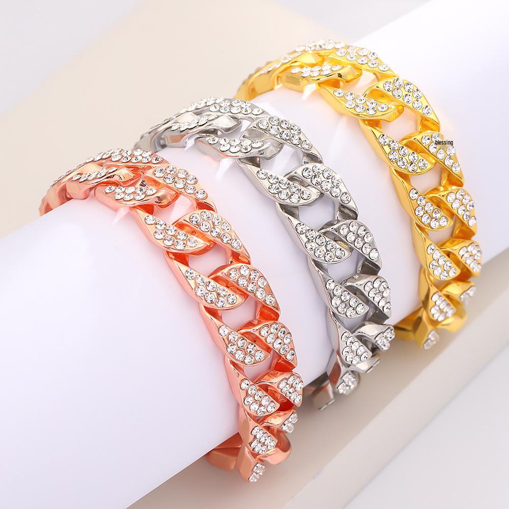 Браслет-цепочка кубинского плетения в стиле хип-хоп, 13 мм - Модная бижутерия для мужчин