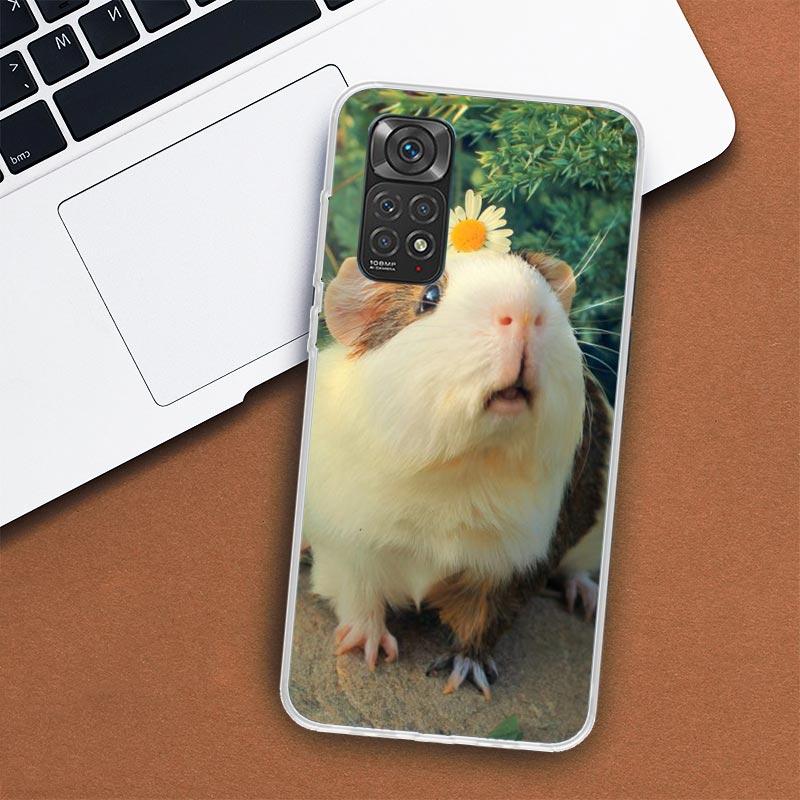 Милый чехол для телефона с изображением хомяка для Xiaomi Redmi Note 13 12 12S 11 11S 10 10S 9 9S 11T 11E Pro Plus 8 8T 7 + чехол