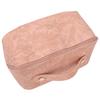 Косметичка для макияжа из ПУ кожи, открывающаяся на 180 градусов, большой вместимости, многофункциональная, с разделителем, плоская косметичка, розовая