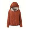 Womens Mid-Length Hooded Fleece Lined Winter Coat Plus Size Warm Puffer Jacket