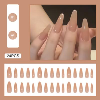 30 ШТ. Накладные Ногти Нежный Блестящие Длинные Накладные Ногти Press On Nails Искусственные Наконечники Для Ногтей Для Женщин Носимые Накладные Ногти Полное Покрытие