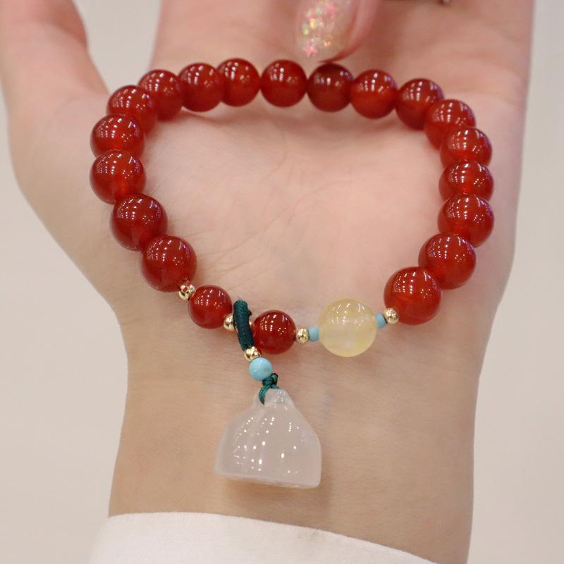 New Simple Agate Bracelet Fashion Women Daily Jewelry Lucky Gift