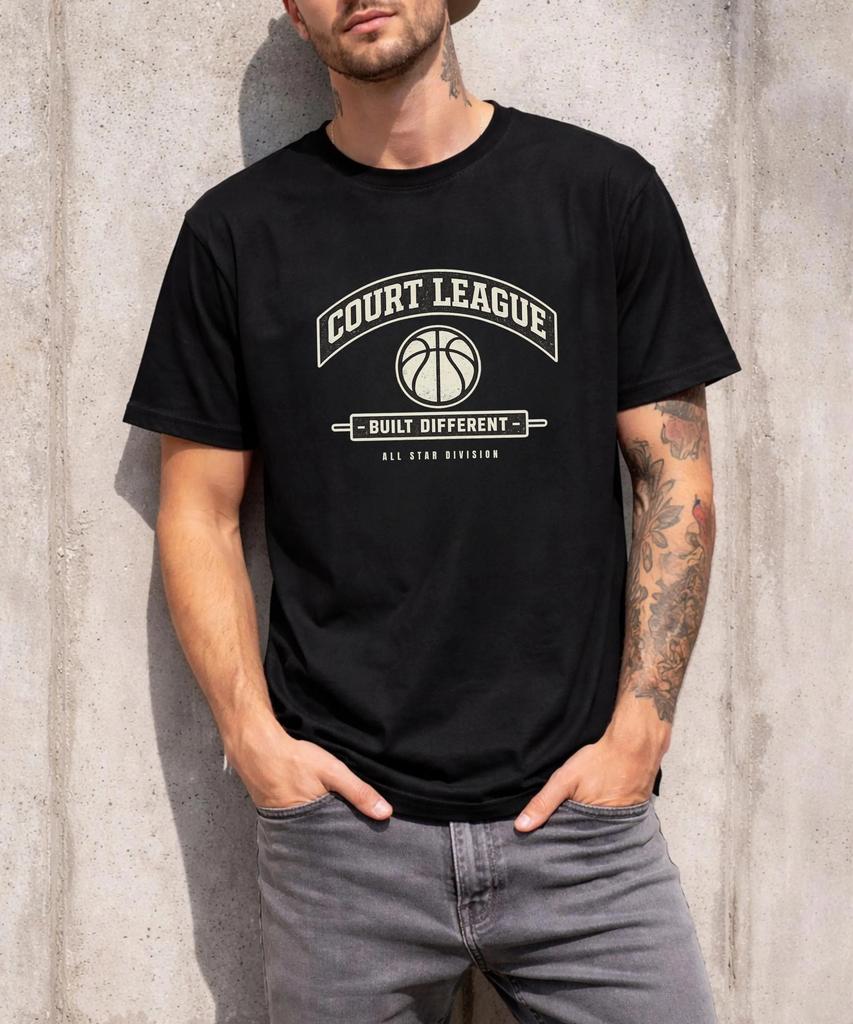 Legacy Athletics Court League Футболка Винтажная Баскетбольная Футболка Сделана По-Другому Уличная Одежда Ретро Спортивная Футболка с Графикой