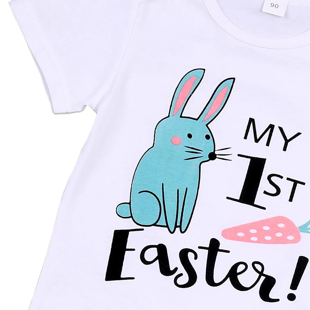 Костюм на гусеничном ходу для малышей, комбинезон с пасхальным кроликом, комплект из трех предметов